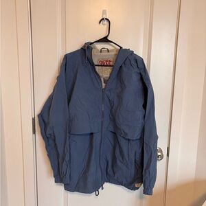 Pacific Trail Blue Nylon Windbreaker Rain Jacket